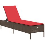  Ležaljka s jastukom, smeđa, poli ratan | shoptok.hr