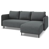 Makamii temno siva raztegljiva/s prostorom za shranjevanje kotna sedežna garnitura (desni kot) luana – | Shoptok.si