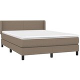  S oprugama i madracem smeđesivi 140 x 190 cm od tkanine | shoptok.hr