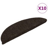  Prostirke za stepenice, samoljepljive, 10 kom, 56x17x3 cm, tamnosmeđe, poluokrugle | shoptok.hr