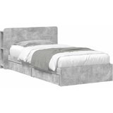  Okvir kreveta s pohranom s ladicama Betonska siva 100 x 200 cm | shoptok.hr