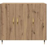 vidaXL s pohranom s vratima Smeđa 90 x 34 x 80 cm Konstruirano drvo | shoptok.hr