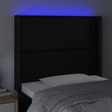  LED uzglavlje crno 103x16x118/128 cm od umjetne kože | shoptok.hr