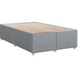 vidaXL Boxspring postelja z vzmetnico svetlo siva 120x190 cm blago | Shoptok.si