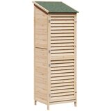  Vrtna Šupa s krovom Prirodna 59 x 56 x 176 cm Čvrsto drvo jele | shoptok.hr