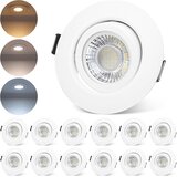 CLOKSH 12x LED Vgradni reflektorji 6W z nastavljivo belo svetlobo | Shoptok.si