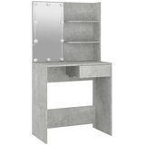  Toaletni stolić s LED svjetlima boja betona 74,5 x 40 x 141 cm | shoptok.hr