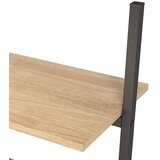 Naslanjajuće police s 4 razine svjetlosmeđe-crne 64x34x150,5 cm | shoptok.hr