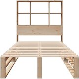 vidaXL Krevet s regalom za knjige bez madraca 90x200 cm masivno drvo | shoptok.hr