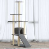  Penjalica za mačke sa stupovima za grebanje svjetlosiva 155 cm | shoptok.hr