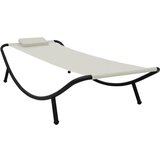 vidaXL Vrtni ležalnik krem 200x90 cm iz jekla, (20662628) Cene