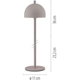SCHÖNER WOHNEN 19244-39 - LED prigušiva stona lampa BELLIS LED/2,5W/5V IP54 siva | Eponuda.com