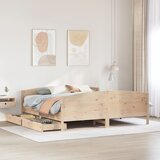 vidaXL Okvir kreveta bez madraca 180 x 200 cm od masivne borovine | shoptok.hr