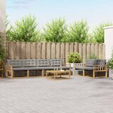  Set vanjskih sofa 7 kom. Bijela i svjetlosiva | shoptok.hr