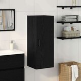 vidaXL Zidni ormarić crni hrast 34,5x34x90 cm inženjerski drvo | shoptok.hr