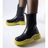 Gemre Black ankle boots on a colorful sole Delebio | Shoptok.si