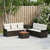  Set sofe 8 kom. Crna i krem-bijela Poli Rattan i čelik | shoptok.hr
