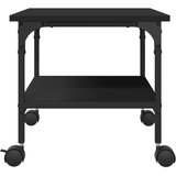  Stalak za pisač s 2 razine crni 50x40x38 cm konstruirano drvo Slike