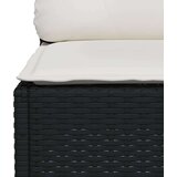 vidaXL 6-dijelni set vrtnih sofa s jastucima crni od poliratana | shoptok.hr