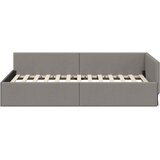  Kutni okvir kreveta Sivo-smeđa 80 cm x 200 cm tkanina | shoptok.hr
