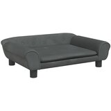 vidaXL Dječja fotelja tamnosiva 70x45x26 cm baršunasta Cijene