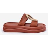 Boto Women's Platform Sandals with Golden Detail Camel Ularinea | shoptok.hr