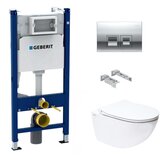 Geberit SIKOGESINFD35 sat infinitio wc školjka s kompletom duofix 458.141.21.1 Delta35 u