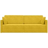  Podni kauč na razvlačenje Žuta 213 x 70 x 77 cm Baršun | shoptok.hr