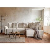 Miuform Bež sklopiva kutna garnitura od samta (s desnim kutom) Lazy Lukka – | shoptok.hr