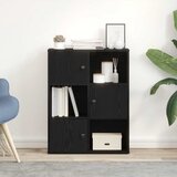  Regal za knjige crni hrasta 60x24x76,5 cm od konstruiranog drva | shoptok.hr