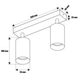  Brilagi - Spot svetlo SELE 2xGU10/30W/230V bela/dekor hrasta | Eponuda.com