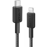 322 USB-C to Lightning pleten kabel 0,9m črn, (20871771)