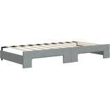  Dnevni krevet s pomoćnim ležajem i ladicama bez madraca svijetlosiva 100x190 cm | shoptok.hr