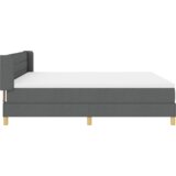 vidaXL krevet sa sandukom s madracem tamno siva 180x200 cm tkanina, uzglavlje s dizajnom linija tamno siva 180 cm tkanina | shoptok.hr