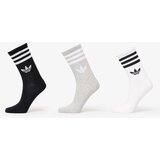 Adidas 3-Stripes Crew Socks 3-Pack White/ Grey/ Black L | Shoptok.si