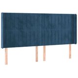  LED posteljno vzglavje temno modro 183x16x118/128 cm žamet, (20951810) | Shoptok.si
