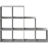 Pregrada/regal za knjige 3 razine sivi 137,5x29x103,5 cm drveni | Eponuda.ba