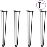  Ukosne noge za konzolne stoliće za konzolni stolić od 4 kom. Crne 72 cm Puni čelik | shoptok.hr