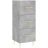 Maison Chic Komoda - Predalnik betonsko siva 34,5x34x90 cm inženirski les, (21719485) | Shoptok.si
