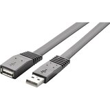 Renkforce USB kabel USB 2.0 USB-A vtič\, USB-A vtičnica 3.00 m črna visoko fleksibilno RF-4096101, (20415707) | Shoptok.si