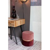 White Label Rdeč/rožnat žameten tabure Bubbly – | Shoptok.si