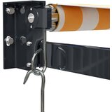 Tenda na uvlačenje žuto-bijela 4 x 3 m od tkanine i aluminija | shoptok.hr