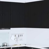 vidaXL Stenska kuhinjska omarica Črna 57 x 57 x 100 cm Konstruiran les | Shoptok.si