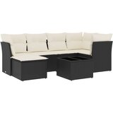 Maison Chic Seti vrtnega pohištva - Vrtna garnitura - Vrtni pohištvo set 7-delna z blazinami črn poli ratan, (21802000) | Shoptok.si