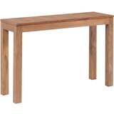 vidaXL Konzolna mizica trdna tikovina z naravnim finišem 110x35x76 cm | Shoptok.si