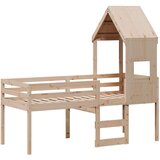  Visoki krevet s krovom 75 x 190 cm od masivne borovine | shoptok.hr
