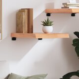  Zidna polica svjetlosmeđa 40x60x(2-6) cm obrađena hrastovina | Eponuda.com