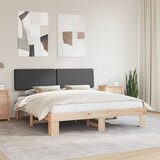 vidaXL krevetni okvir s tapiciranim uzglavljem tamno siva 200 x 200 cm | shoptok.hr