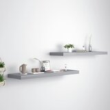 vidaXL plutajuće zidne police 2 kom sive 90 x 23,5 x 3,8 cm MDF Cijene