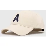 AAPE Pamučna kapa sa šiltom 3D "A" Font boja: bež, s aplikacijom, ACP5227